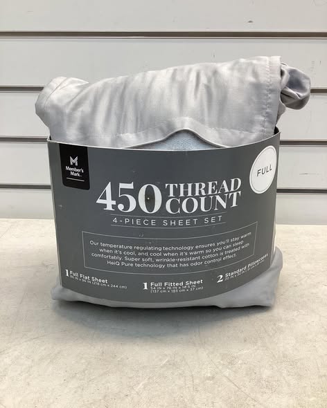 Member's Mark 450-Thread-Count Solid Sheet Set Size Full