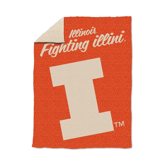Logo Brands Illinois Fighting Illini Luxe Dreams Throw, 60" x 80"