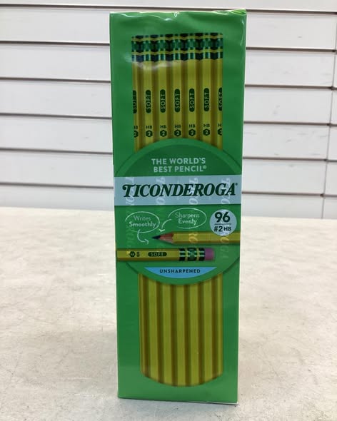 Ticonderoga Woodcase Pencil, HB #2, Yellow Barrel, 96ct.