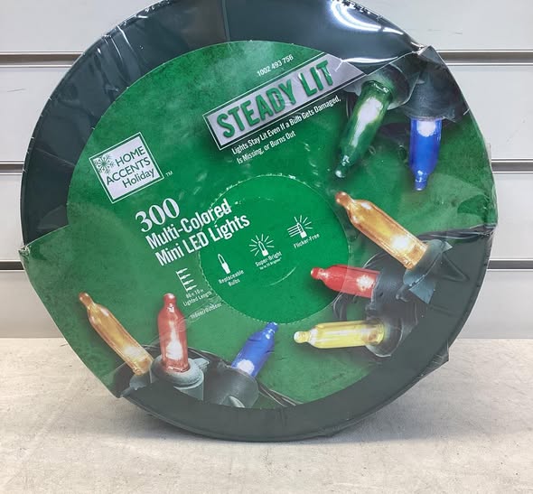 Home Accents Holiday 300 Count Multi-Colored Mini LED Lights