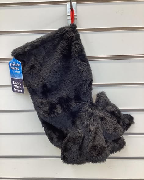 Pronk! Black & White Tuxedo Decorative Cat Christmas Stocking