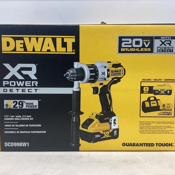 DEWALT XR POWER DETECT 1/2-in 20-volt max Variable Speed Brushless Hybrid Capable Cordless Hammer Drill ( 1 -Batteries and Charger Included )