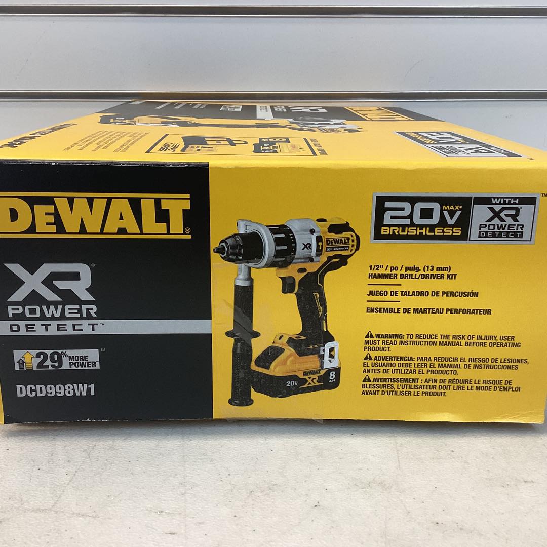 DEWALT XR POWER DETECT 1/2-in 20-volt max Variable Speed Brushless Hybrid Capable Cordless Hammer Drill ( 1 -Batteries and Charger Included )