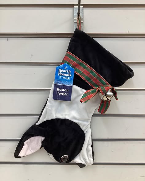 Pronk! Boston Terrier Hearth Hound Decorative Dog Christmas Stocking