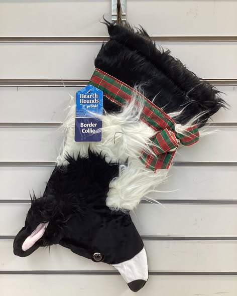 Pronk! Border Collie Hearth Hound Decorative Dog Christmas Stocking