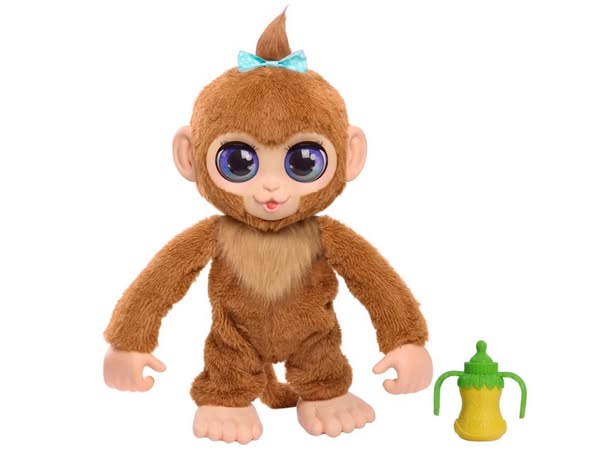furReal Peanut the Playful Monkey Interactive Toy: FurReal Friends, Polyester Stuffed Zoo Animal