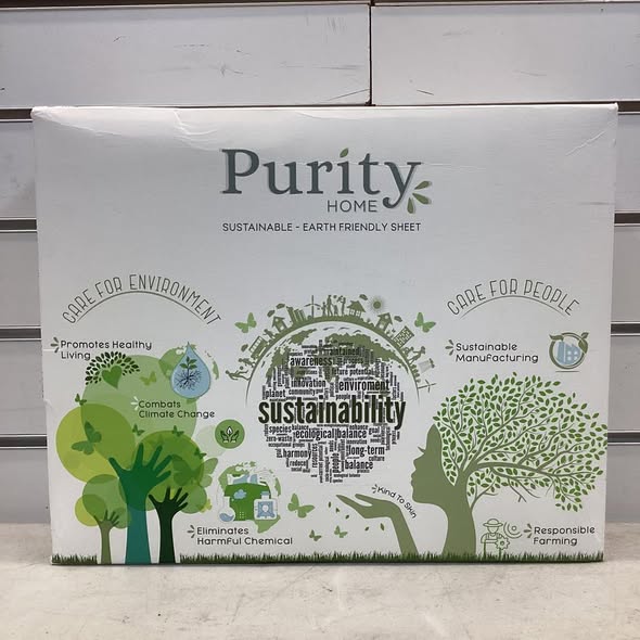 400 Thread Count Ultimate Percale Cotton Solid Sheet Set Queen Size - Purity Home