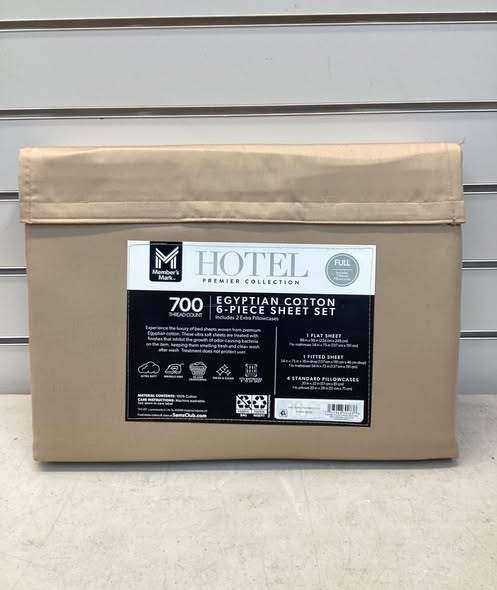 Member’s Mark Hotel Premier Collection 700-Thread-Count Solid Egyptian Cotton Sheet Set - Full Size