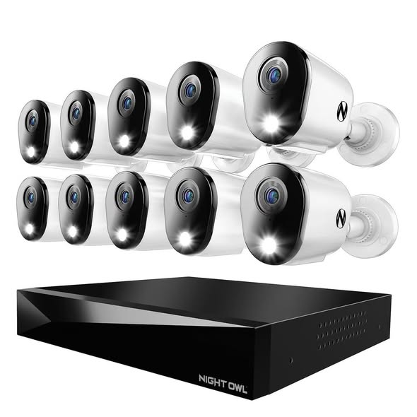 Night Owl 4K Cameras with 2TB DVR Security System, 10pk.