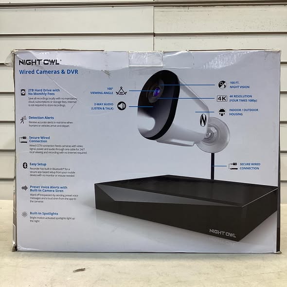 Night Owl 4K Cameras with 2TB DVR Security System, 10pk.