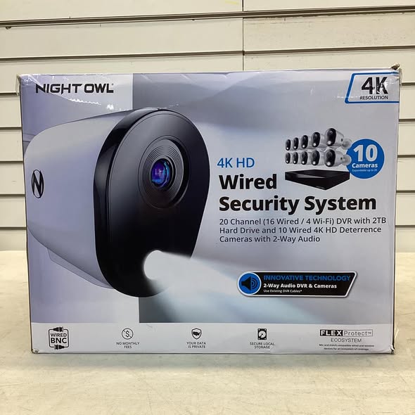Night Owl 4K Cameras with 2TB DVR Security System, 10pk.