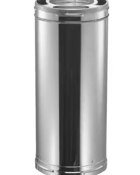 DuraVent DuraPlus All-Fuel Chimney 6in. X 36in. Diameter Chimney Pipe, Stainless Steel