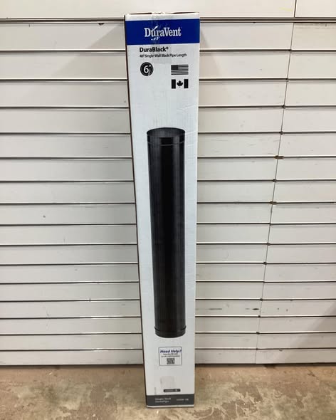 DuraVent DuraBlack Stove Pipe 6in. Diameter X 48in. Single Wall Black Stove Pipe