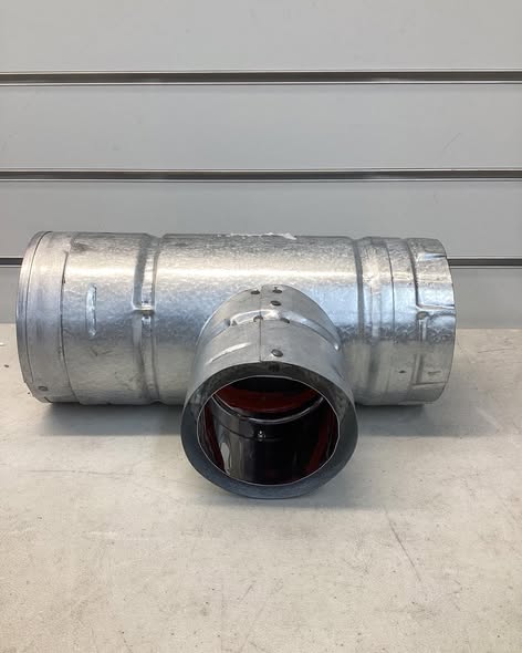 DuraVent PelletVent for Multi-Fuel 4in. Diameter Increaser Tee With Clean-Out Tee Cap