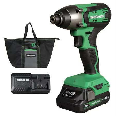 METABO HPT 18V Cordless Brushed Impact Driver kit 1 x 2.0Ah