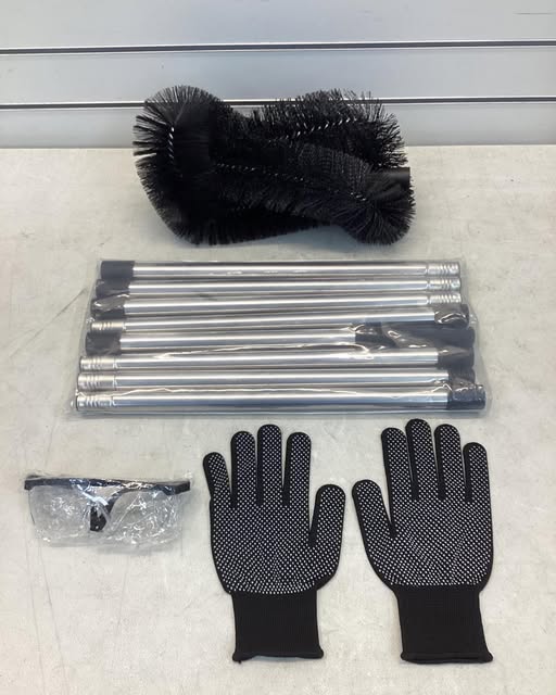 Siavonce 11.5 ft. Gutter Cleaning Utility Brush With Telescoping Handle, Rain Cleaner Extendable, Gutter Cleaning Tool