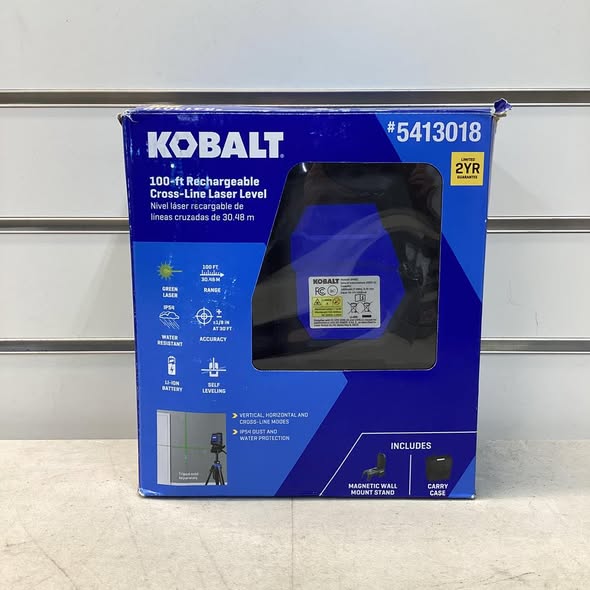 Kobalt 100-ft Green Self-Leveling Cross-line Laser Level Kit Model #54402