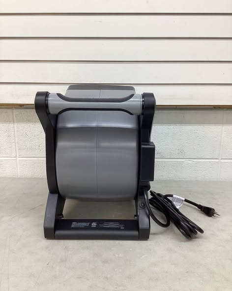 Lasko Pivoting 11.2 in. 3 Speed High Velocity Blower Fan for Home, Job Site in Gray, 375 CFM, 2 120V Outlets, Circuit Breaker