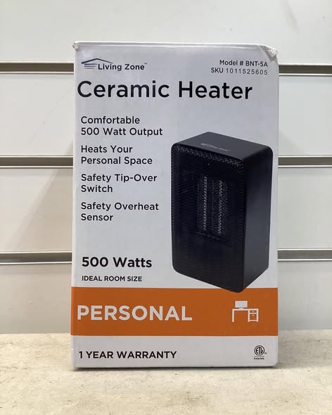 living zone 500-Watt 7 in. Electric Personal Ceramic Space Heater