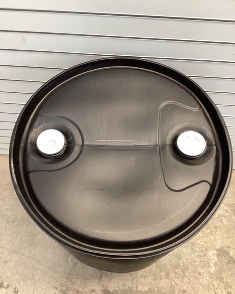 55 Gal. Black Industrial Plastic Drum