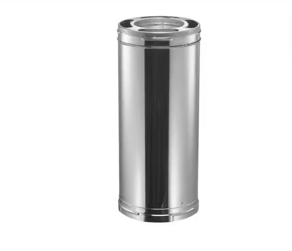DuraVent DuraPlus All-Fuel Chimney 6in. X 36in. Diameter Chimney Pipe, Stainless Steel