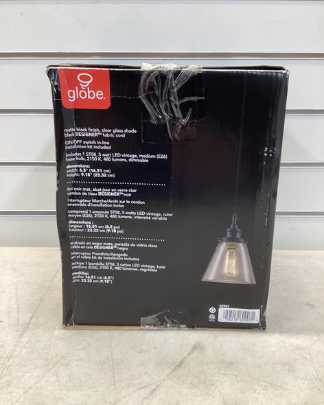 Globe Skylar Plug in Hanging Light