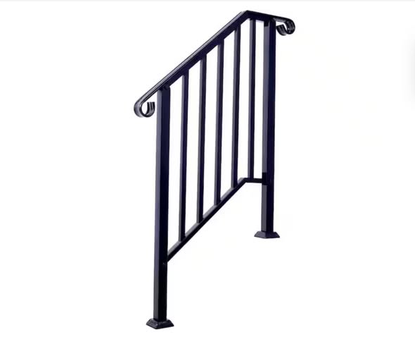 54 in. Steel Handrail Trellis for Outdoor Steps, Flexible Porch Railing