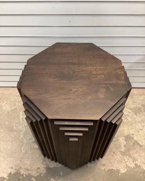 Carolina Cascade Falls Geo Design Octagon Side Table