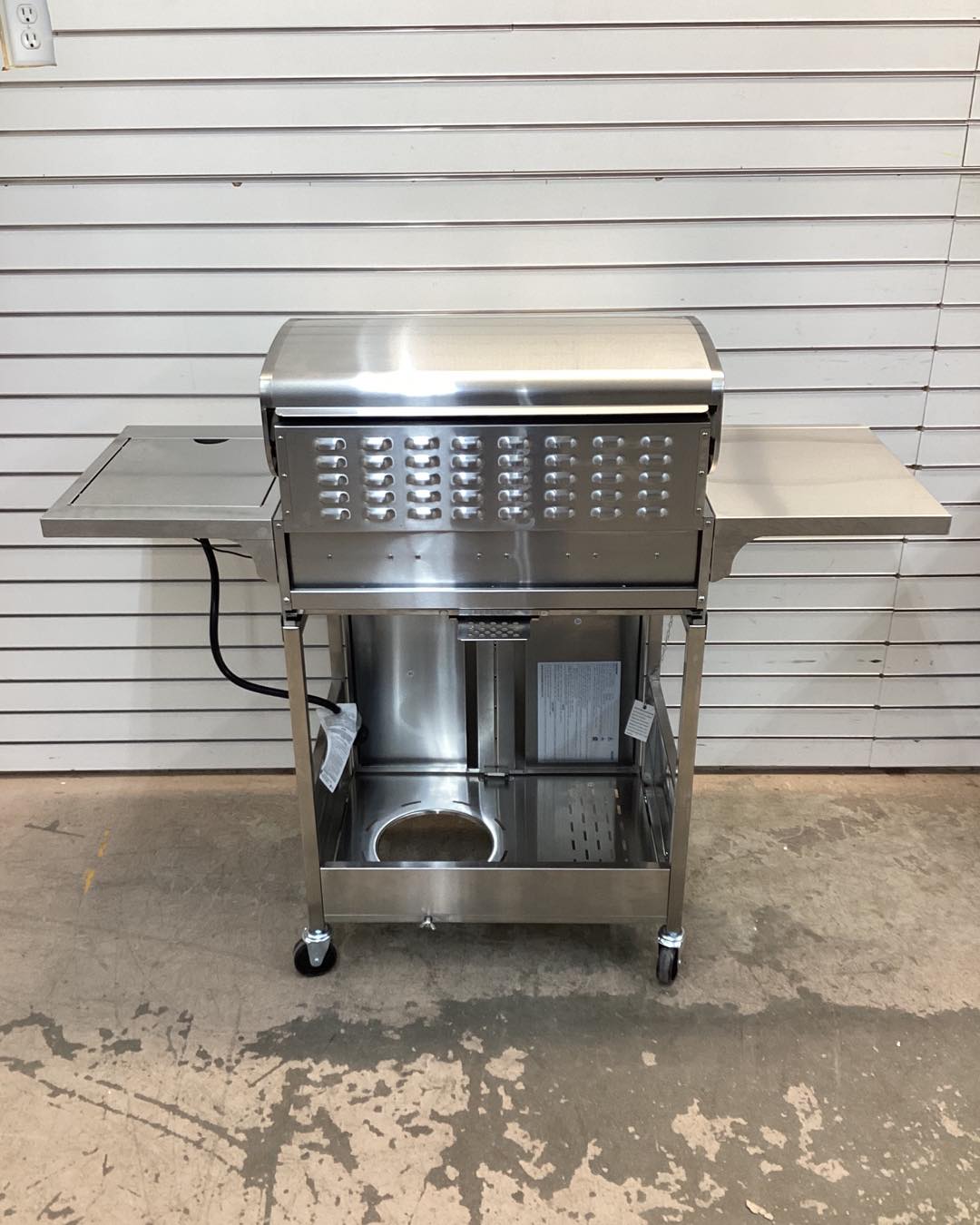 R.W.FLAME 42,000 BTU 4-Burner Propane Gas Stainless Steel Grill with Side Stand and Wheels