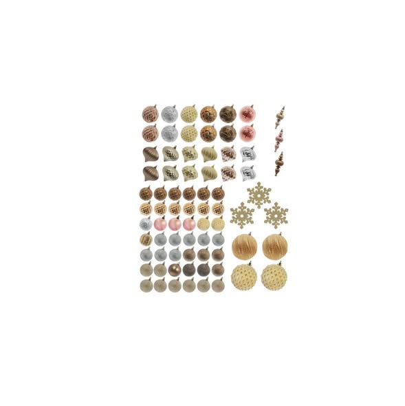 Member's Mark Shatterproof Ornament Collection, 76 pcs.