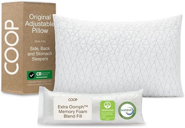 Coop Home Goods Original Adjustable Pillow, Queen Size