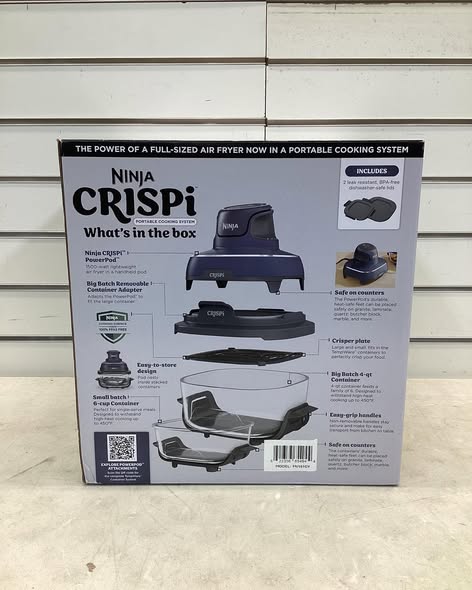 Air Fryer - Ninja Crispi 5-in-1 Portable Glass Air Fryer Cooking System