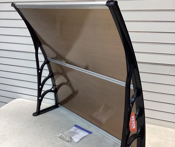 VEVOR Window Door Awning Canopy 40 in. x 40 in. UPF 50+ Polycarbonate Entry Door Outdoor Window Awning Door Overhang Awning