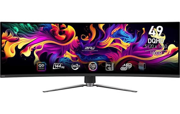MSI 49" Curved OLED Display, 144Hz 0.03ms, Gaming Monitor