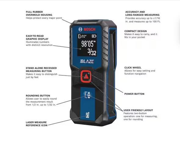 Bosch BLAZE 100 ft. Laser Measure