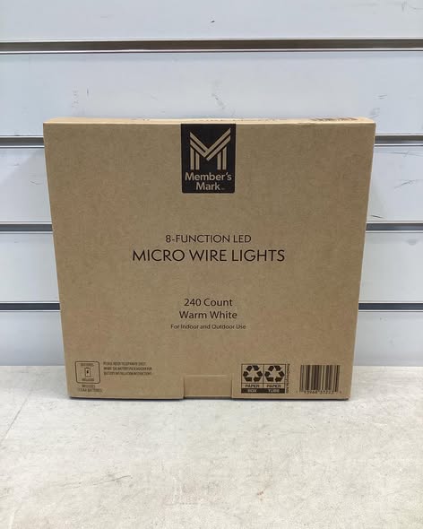 Member's Mark 60ct LED Micro Wire Lights, 19.5' Lighted Length, Set of 4