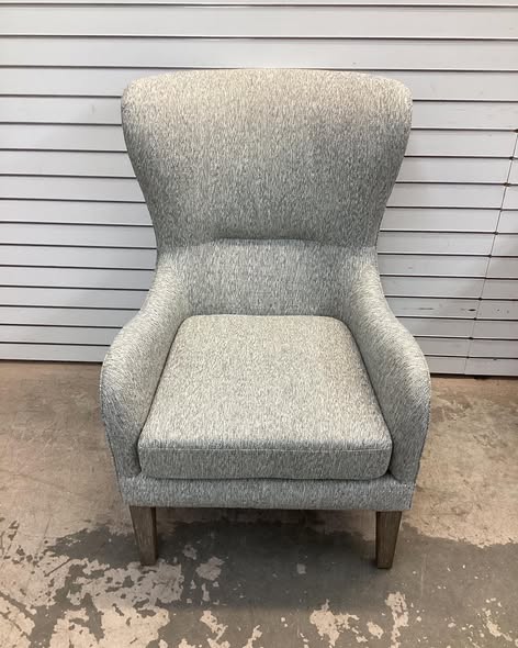 Madison Park Leda Grey Swoop Wing Chair
