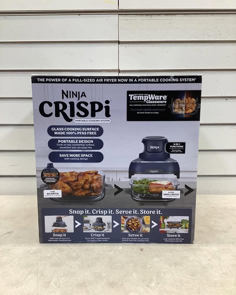 Air Fryer - Ninja Crispi 5-in-1 Portable Glass Air Fryer Cooking System