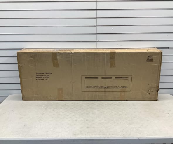 Boyel Living 50 in. Wall Mounted and Recessed Stainless Steel Electric Fireplace in Silver