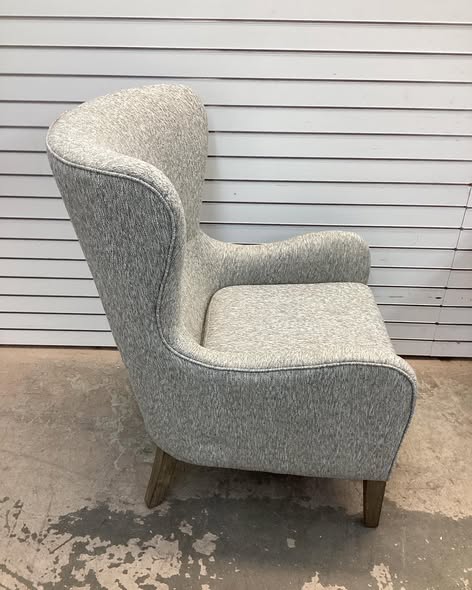 Madison Park Leda Grey Swoop Wing Chair