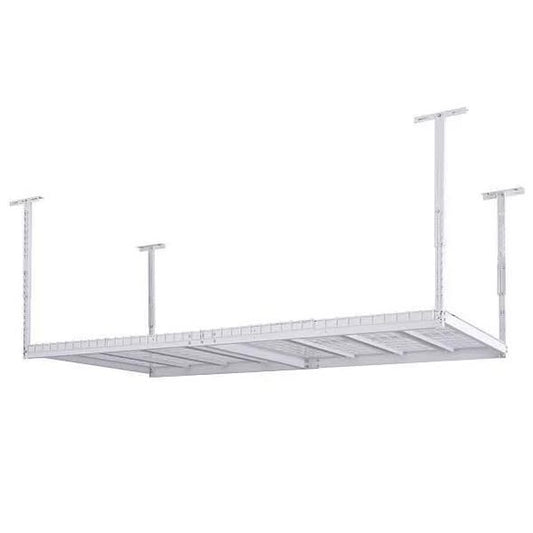 Husky Adjustable Height Garage Overhead Ceiling Storage Rack White