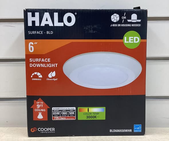 HALO BLD 6 in. White Integrated LED Recessed Ceiling Mount Light Trim 3000K Soft White