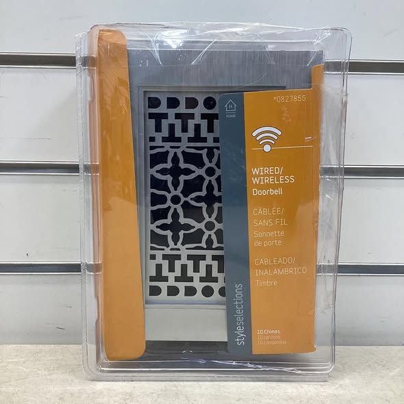 Style Selections Brushed Nickel Wired or wireless Doorbell Chime