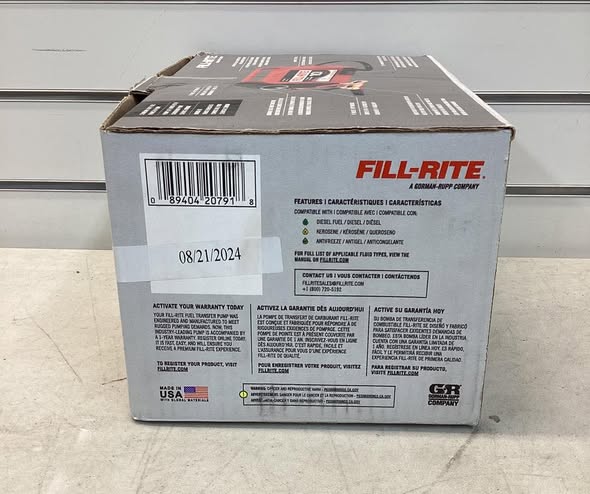 FILL-RITE 12-Volt 1/5 HP 10 GPM Portable Fuel Transfer Pump