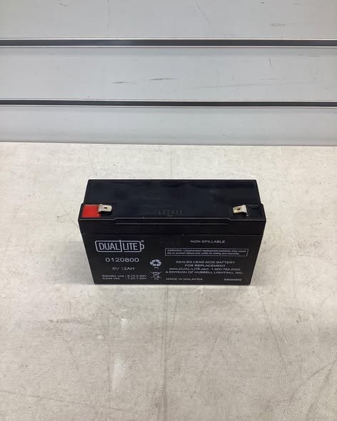 Dual-Lite 0120800  Battery - 6 Volt 12.0 Ah