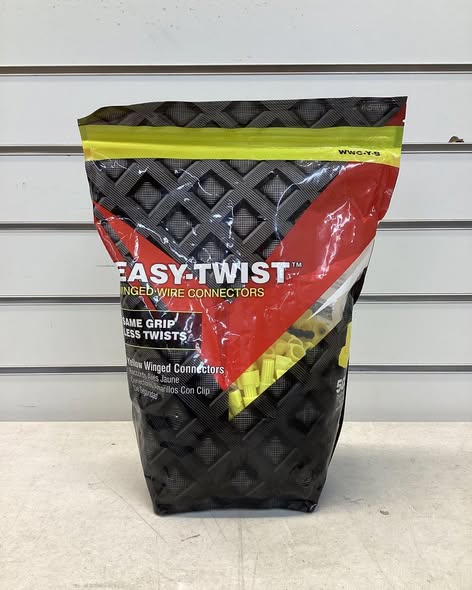 Yellow Winged Wire Connector with Quick-Grip Spring, 500 Bag