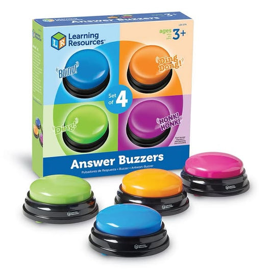 Learning Resources Answer Buzzers - 4pk: Teaching Aid, Educational Tools for Kindergarten & Preschool