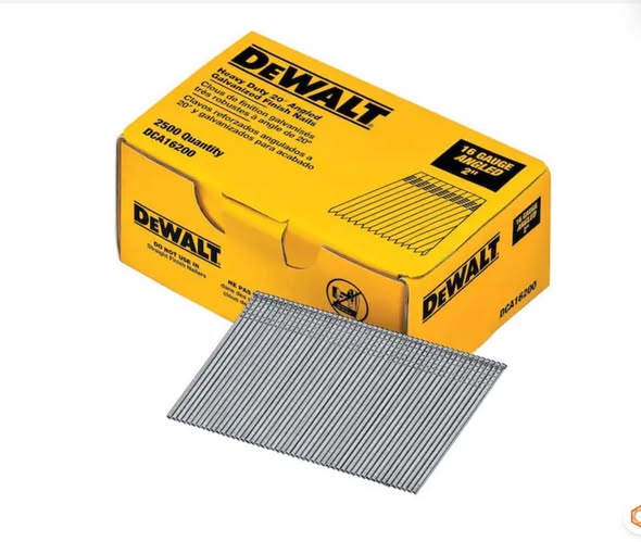 DEWALT 2 in. 16-Gauge Angled Finish Nails (2500 Pack)