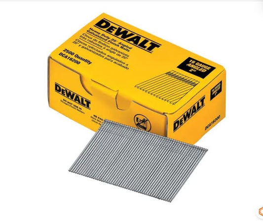 DEWALT 2 in. 16-Gauge Angled Finish Nails (2500 Pack)