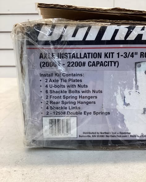 Ultra Tow 49095 Axle Installation kit 1-3/4" Round Single Axle (2000#-2200# Capacity)